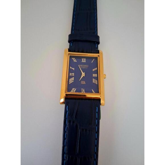 Men's Vintage Seiko Tank Leather Wrist Watch RARE - Picture 4 of 7